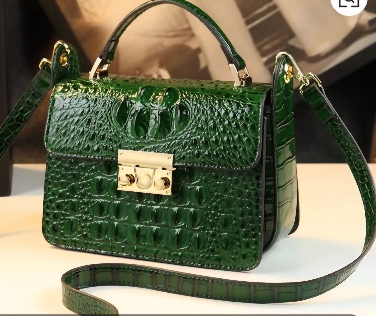 Charming Green leather bag